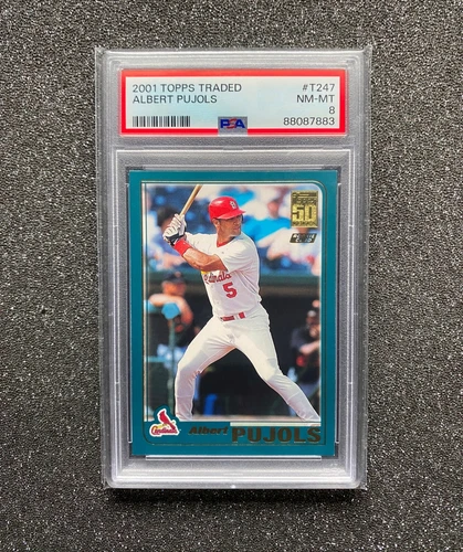 2001 Topps Traded #T247 ALBERT PUJOLS RC Rookie PSA 8 NM-MT + New Label! ⚾️🔥