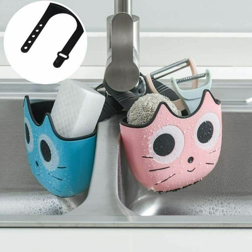 2 Stck. Waschbecken Ablauffilter Korb Sieb Regal Aufbewahrung Gestell Schwamm Halter Organizer - Bild 5 von 9