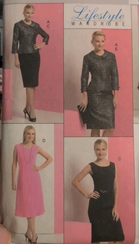 Butterick UNCUT Easy Pattern B5147 Size 8-14 Misses Jacket Top Dress Skirt Suit - Image 4 of 4