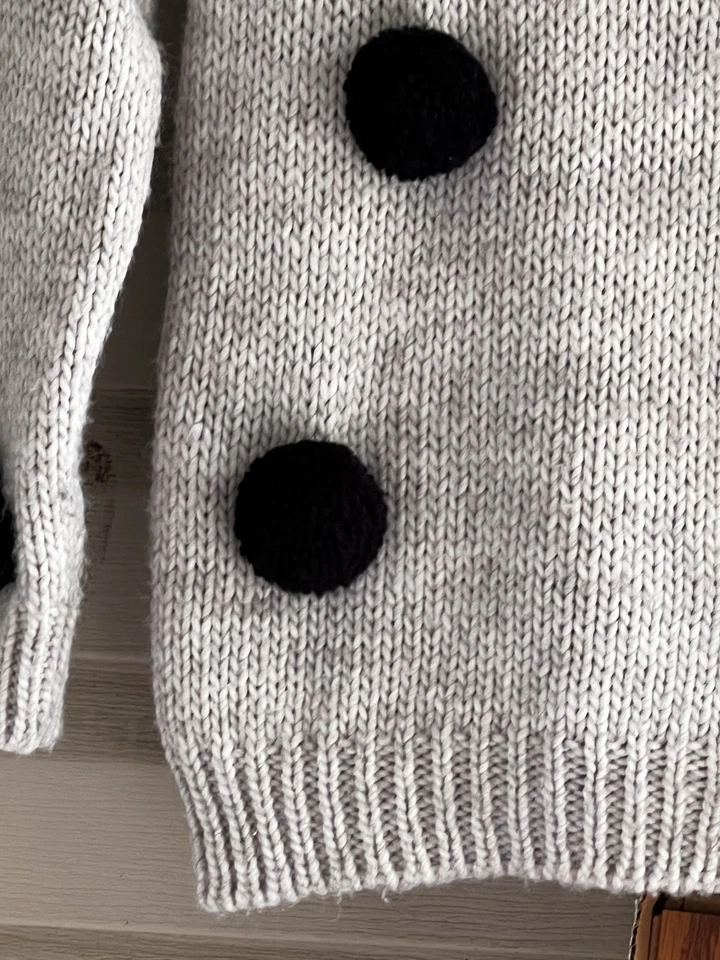 Suéter infantil Zara malha fantasia coleção inverno POM POM - Imagem 4 de 4