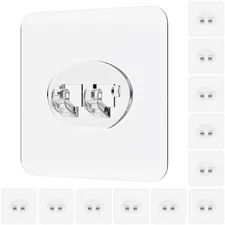 Best Shower Caddy Adhesive - 12 Pack Wire Hooks Strong Self-Adhesive Shelf for