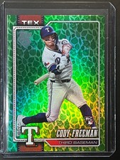 2026 Topps Series 1 Green Holiday Foil #224 Cody Freeman - Texas Rangers (RC)