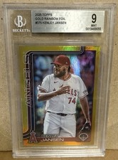 2025 Topps #375 Kenley Jansen Gold Rainbow Foil #42/50 BGS 9 MINT