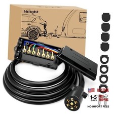 Heavy Duty 7 Way Inline Trailer Plug 8 Feet 8FT Trailer Wiring Harness