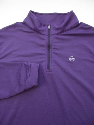 Mens XL Peter Millar Perth Pullover 1/4 Zip purple golf