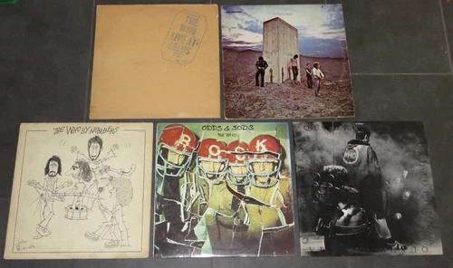 Lot 5 The Who LPs Live Leeds, Who's Next, Quadrophenia, Odds & Sods, By Numbers