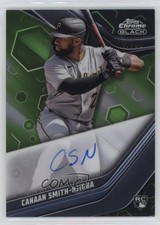 2023 Topps Chrome Black Green Refractor 17/99 Canaan Smith-Njigba Auto nd3