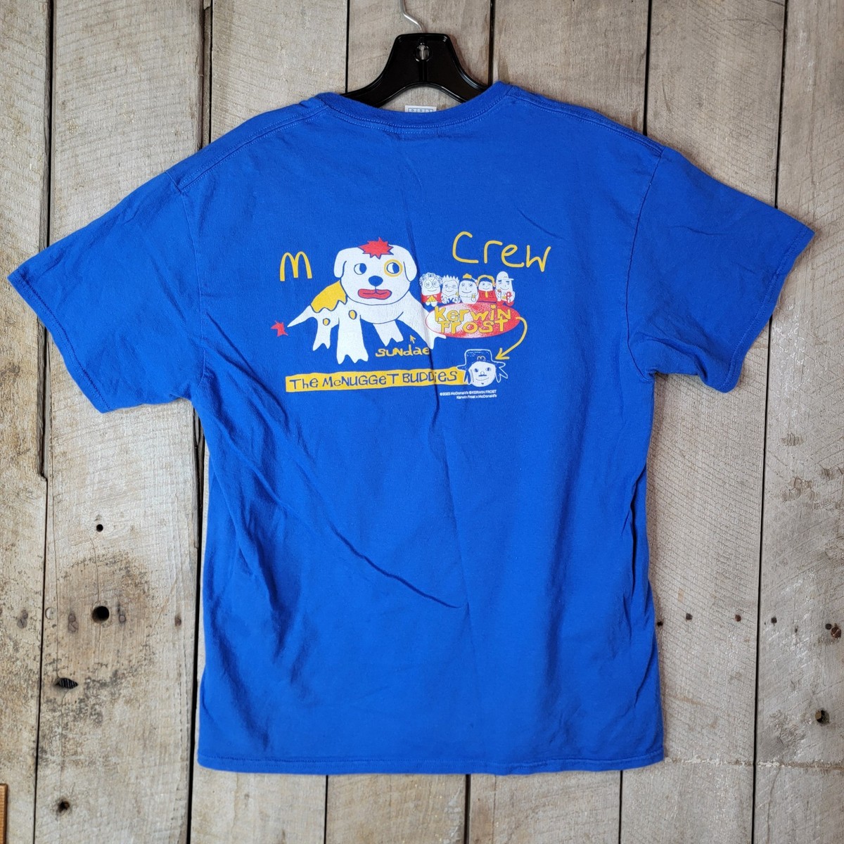 Vintage McDonalds Crew Shirt McNugget Buddies Tee Blue Delta Large