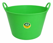 “42L Flexi Tub Heavy Duty Flexible Bucket Garden Storage Builders Tub UK”