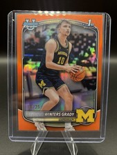 2025 Topps Bowman Chrome Orange /25 Winters Grady #BCP-67 Michigan Basketball