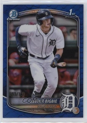2025 Bowman Chrome Prospects Blue Reptilian Refractor /150 Justice Bigbie 19l7