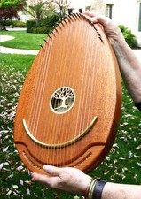 22-String Mahogany Reverie Harp Handmade With Free Strings, Tuning Key  Bag
