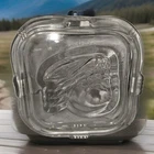 Federal Glass 4" Square Refrigerator Embossed Veggie Lid Replacement Vintage