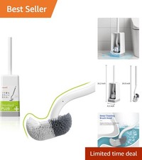 Hollow Design Toilet Brush Holder with Hemispherical Brush for Deep Cleaning