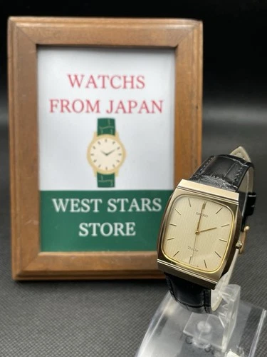 [Near Mint] Seiko Dolce 9531-5140 Vintage Gold Quartz Men's watch From Japan