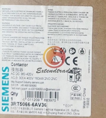 1PC NEW   Contactor 3RT5066-6AV36 #bv