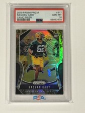 2019 Panini Prizm Rashan Gary Rookie RC #317 Camo Prizm /25 PSA 10