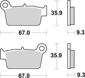 Brake Pads for TM MX 300 2005-2008 Rear Off Road Racing SBS - Image 98