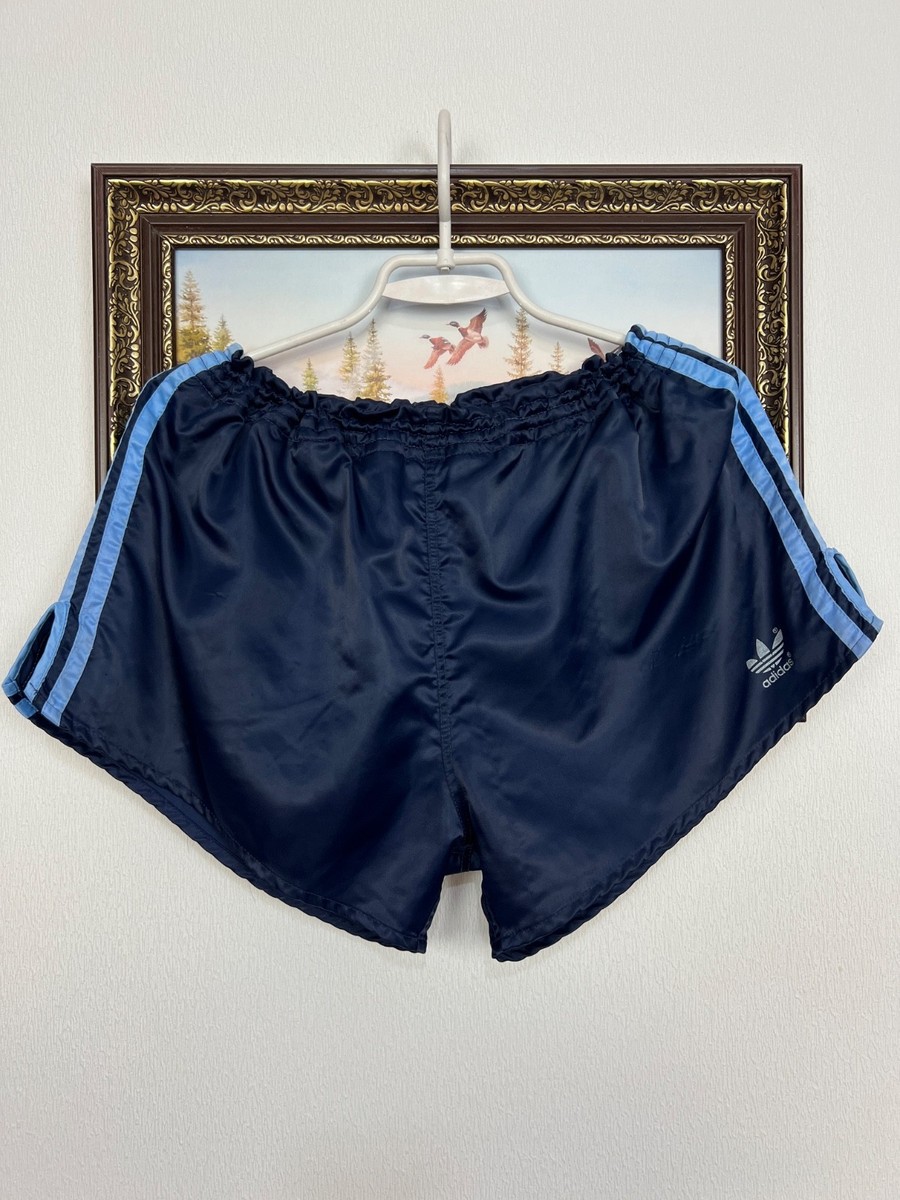 Vintage 90's West Germany Adidas Blue Nylon Shorts Run Mens Vintage 90's West Germany Adidas Blue Nylon Shorts Run Mens