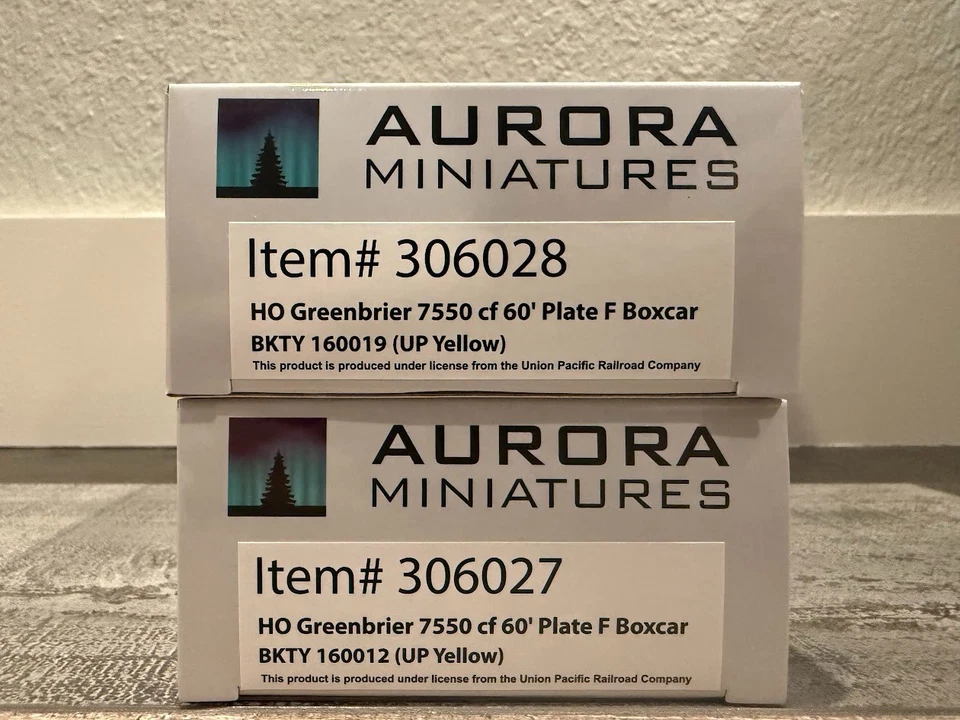 Aurora Miniatures HO Greenbrier 7550 CF 60' UP (BKTY) LOT OF 2 (Item. 306027/8) - Image 2 of 2