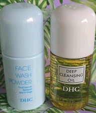 DHC Deep Cleansing Oil 30 ML  Face Watch Powder Cleanser 15g. New Travel Set.