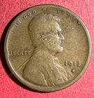 1913S US LINCOLN Cent! "San Francisco" Mint! Lower Mintage! Very Good! US Coin