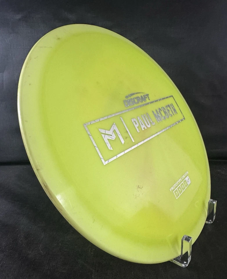 DISCRAFT PAUL MCBETH PROTOTYPE ESP ATHENA DRIVER 172g RARE Yellow DISC GOLF - Image 3 of 4