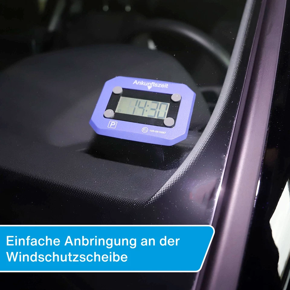 Digitale Parkuhr elektronische Parkscheibe KBA Stvo Zulassung in DE blau - Bild 3 von 4