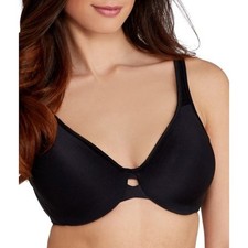 Bali Women's Bra 42DDD Black Lilyette Plunge Into Comfort Keyhole Minimizer