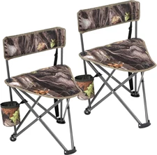 New 2 Pack Tripod Hunting Chairs – Folding Portable Camo Seats with Backrest