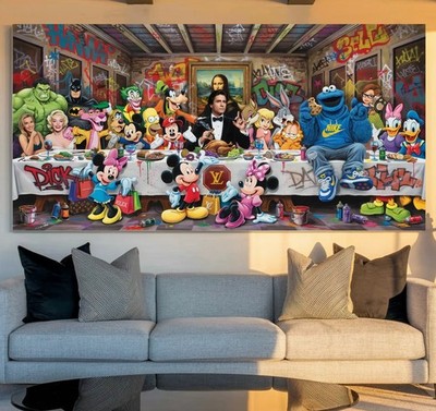 XXL LEINWAND BILD BIS 190x90x5 DAS ABENDMAHL DA-VINCI FILM-MUSIK-CARTOON-STARS