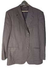 ERMENEGILDO ZEGNA Mens Vtg 3 Button Wool Blazer-Charcoal- Size 44R-Made In Italy