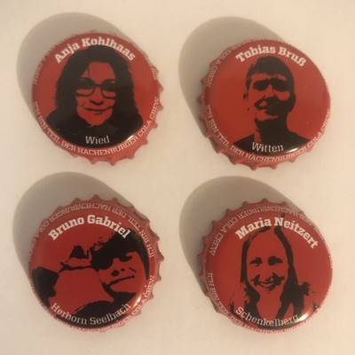 4 unterschiedliche Kronkorken Hachenburger Cola / Set 3
