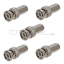 BNC Twist-On Connector BNC Male Plug for RG6 Coax Cables DVR CCTV Camera 5PCS