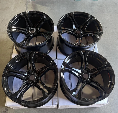 20X10 20X11 GLOSS BLACK Wheels 5X120 FITS Chevrolet Camaro ZL1 1LE