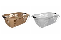WäSchekorb Beige/Weiß 59X40X23 Cm Eurohome®