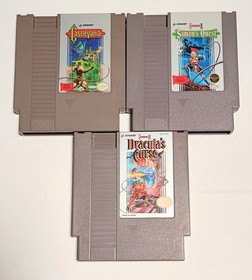 Castlevania 1 2 3 Original Trilogy Nintendo NES + Dust Covers Clean, Tested Lot