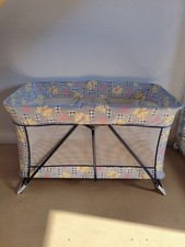 Kinderbett, Reisebett, mit Matratze, klappbar, Vintage