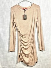N:PHILANTHROPY Metal Ribbed Dress In Taupe Size Small New With Tags