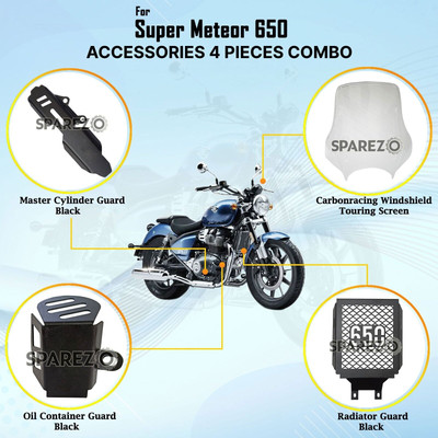Passend für Royal Enfield Super Meteor 650 ''4-teiliges Zubehör-Kombipack...