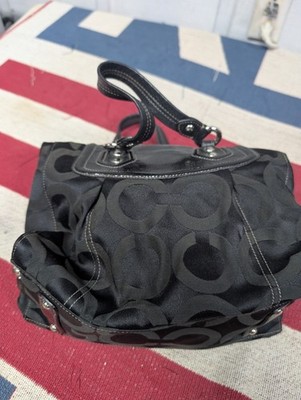 COACH Black F0969-14294 Madison Audrey OP Art Satchel Shoulder Bag