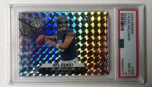 2024 Panini Mosaic - NFL Debut Caleb Williams #289 Mosaic Prizm (RC) PSA 8