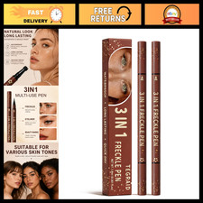 3-in-1 Freckle Makeup Pen Stamp Set - Brown, 2 Pack for Natural Look