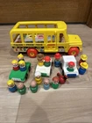 New ListingFisher Price Yellow School Bus Little People #192 w/Figures Vintage & more