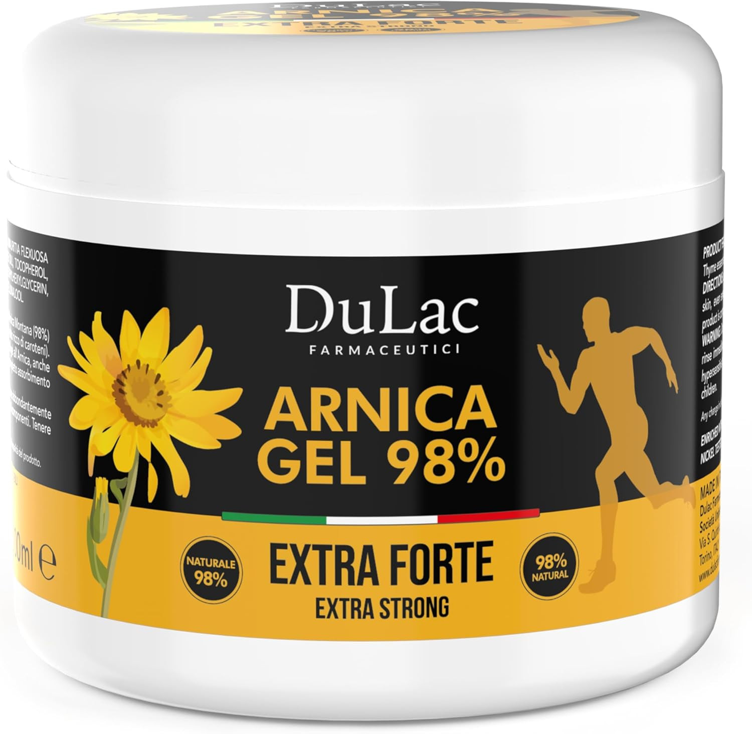 Dulàc, Arnica 98% Gel Extra Forte, 500Ml, Arnica per Cavalli Uso Umano, Gel Corp