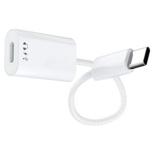 USB C to Lightning Headphone Audio Adapter,Lighting USBC Adaptor White