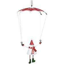 Fallschirm Schneemann Schwingfigur 18 cm Weihnachten Figur Weihnachtsanhänger