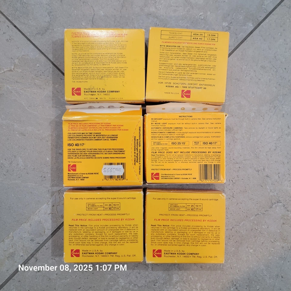 De colección Kodak Kodachrome 40 Super 8 Sonido Color Tipo A Foto 2 de 3