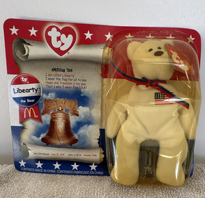 Ty Teenie Beanie McDonald’s American Trio Libearty the Bear Vintage 1996