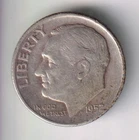 1952-D ROOSEVELT DIME 10¢ DENVER MINT 90% SILVER COIN UNITED STATES OF AMERICA